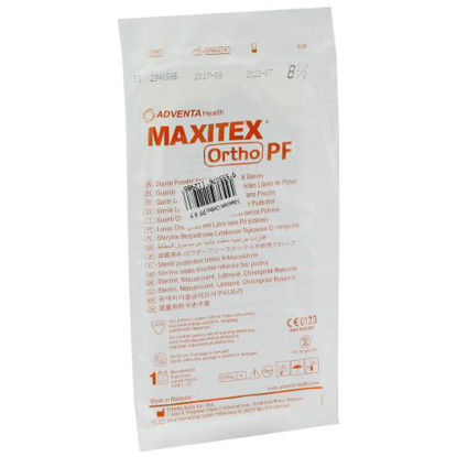 Світлина Рукавички латексні хіруріичні Maxitex (Максітекс) Ortho PF стерильні неопудренні розмір 8.5